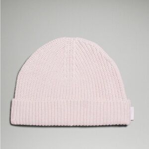 Lululemon Close Fit Wool-Blend Ribbed Knit Beanie Meadowsweet Pink L/XL NWT